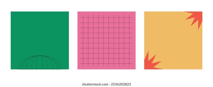 Illustration design template retro unique with blank background