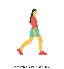 illustration design template for walking people