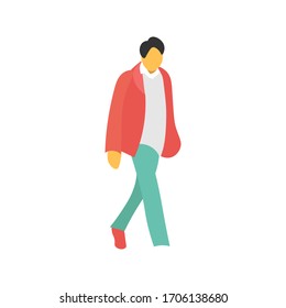 illustration design template for walking people