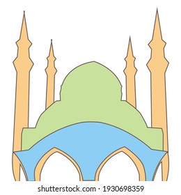 Illustration design templates for mosques, Ramadan, Isra mi'raj etc.