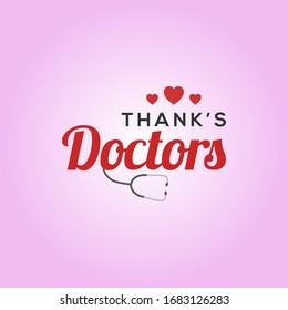 Illustration Design For Thank You Doctor And Nurse