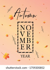Illustration of the design of the Thanksgiving feast can be used as a backdrop in the autumn