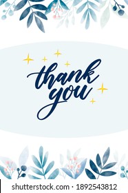 illustration design for Thankyou card with cool color design. vector