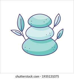 An Illustration Design Of Three Stacked Stones