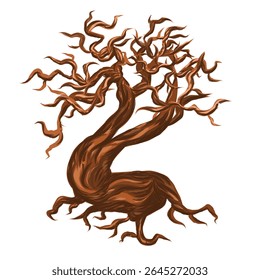 illustration design of a tree without leaves