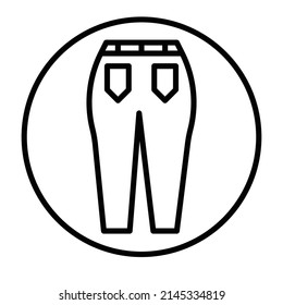 illustration design of trousers icon