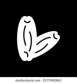 Illustration Design of two dates icon in black and white, Islamic Ramadan Icon