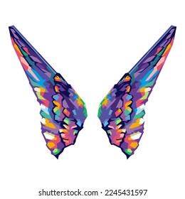 Ilustración Diseño Dos alas Poder de wpap de pájaro Fondo blanco