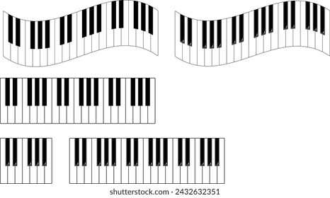 Illustration Design Using Piano Keyboard