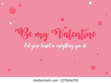Illustration and Design for Valentine Day. Design template for greeting card, background, banner, wallpaper, etc.