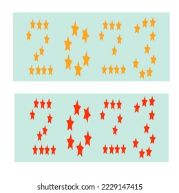Illustration design vector of 2023 number on white background. 2023 logo text design. Fit for template Celebration typography poster, banner or greeting card for Happy new year. 
