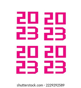 Ilustración vectorial de diseño de año nuevo, ajuste para logotipo, icono, imagen prediseñada, tarjeta de flash, plantilla, fondo de pantalla, etc.