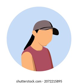 illustration design, vector avatar of a woman