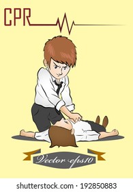 illustration design vector of CPR