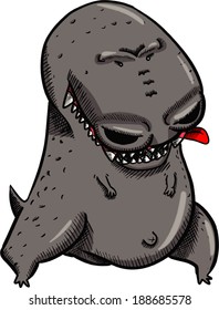 illustration design vector of cute funny tyrannosaurus rex