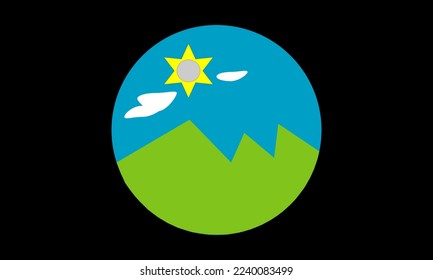 Illustration design vector of Earth circle, Fit for Icon, Logo, clip art, background, template, etc.
