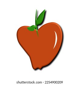 Illustration design vector graphic of a red apple. Perfect for kids lesson stickers