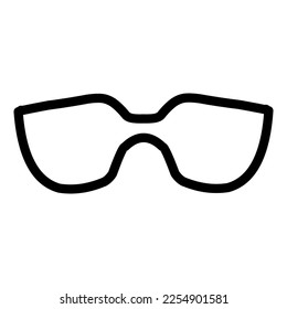 Illustration design vector graphics of glasses. Perfect for sticker ornament