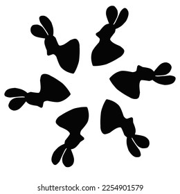 Illustration design vector graphics of rabbit silhouette. Perfect for stickers, tattoos