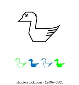 illustration design vector icon logo duck
