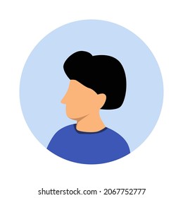 illustration design, vector, male avatar clip art. young boy