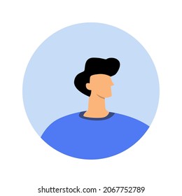 illustration design, vector, male avatar clip art. young boy