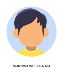 illustration design, vector, male avatar clip art. young boy