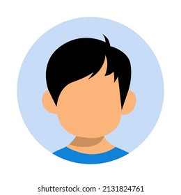 illustration design, vector, male avatar clip art. young boy