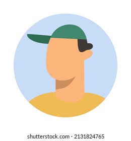 illustration design, vector, male avatar clip art. young boy