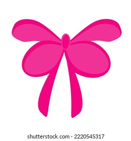 Illustration design vector of Pink Ribbon, Fit for logo, clip art, icon, children book, background,  etc.