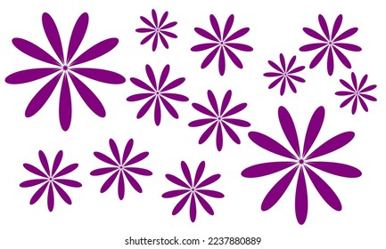 Ilustración vectorial de diseño de la flor morada, Ajustar para tapiz, fondo, papel de envolvimiento, fondo, imágenes prediseñadas, etc.