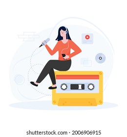 Eine Vektorgrafik für Illustrationsdesign in der Datensatzliste 