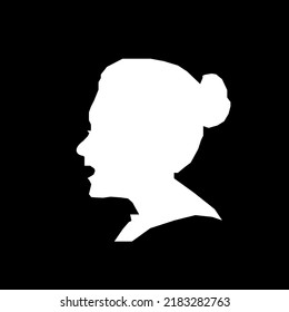 Illustration design vector of silhouette young woman perfect for beauty icon, symbol, sign, logo etc.