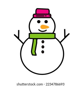 Ilustración de diseño vector de bola de nieve, Fit For Icon, Logo, Clip art, Flash card, plantilla, etc.