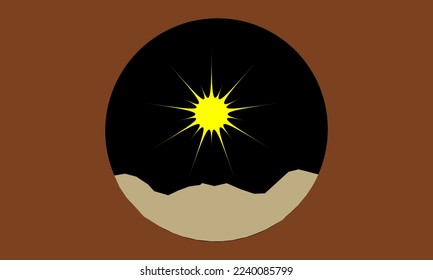 Illustration design vector of star in circle, fit for logo, icon, clip art, background, etc.