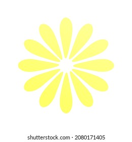 illustration design, vector, sunflower shaped icon