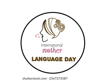 Illustration design of vector symbol icon commemorating mother tongue day