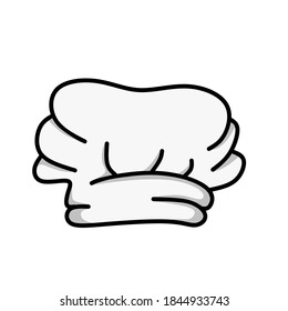 illustration design vector symbol of simple white hat professional cook