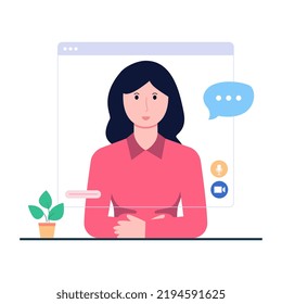 An illustration design of video call
