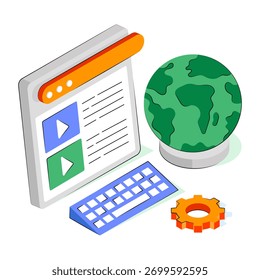 An illustration design of video website 