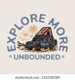 Illustration Design Vintage Retro Outdoor Adventure Badge