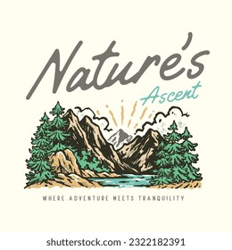 Illustration Design Vintage Retro Outdoor Adventure Badge