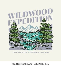 Illustration Design Vintage Retro Outdoor Adventure Badge