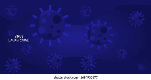 Ilustración Diseño de fondo de virus Color azul fantasma