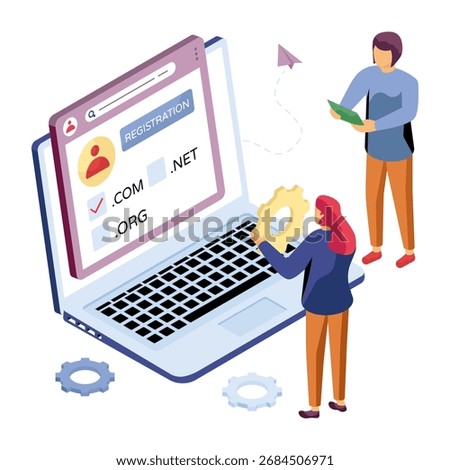 An illustration design of web domains