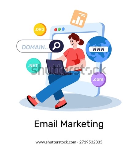 An illustration design of web domains