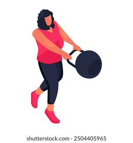 An illustration design of weightlifting 

