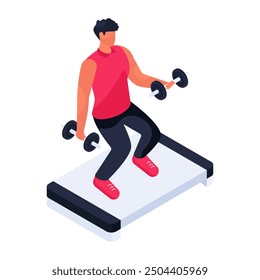 An illustration design of weightlifting 

