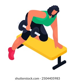 An illustration design of weightlifting 

