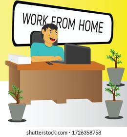 illustration of design work from home